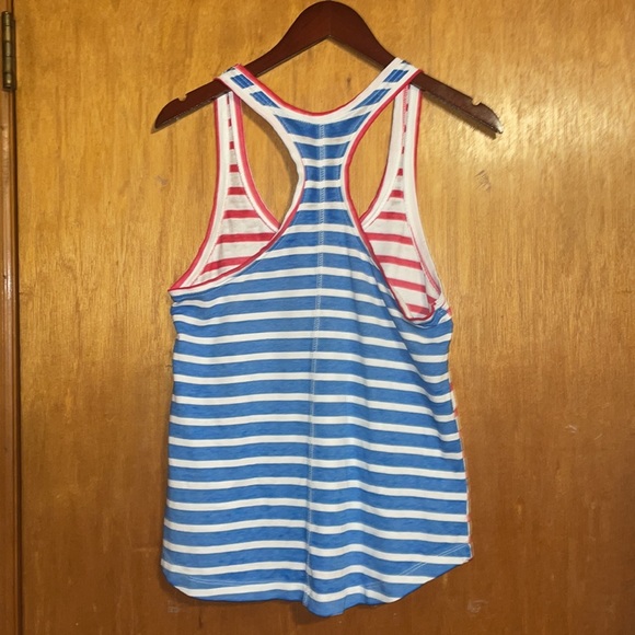 •HONEYDEW•RED/WHITE/BLUE STRIPES RACERBACK TANK TOP SIZE LARGE - Picture 3 of 8
